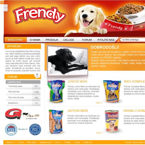 Frendy - website design