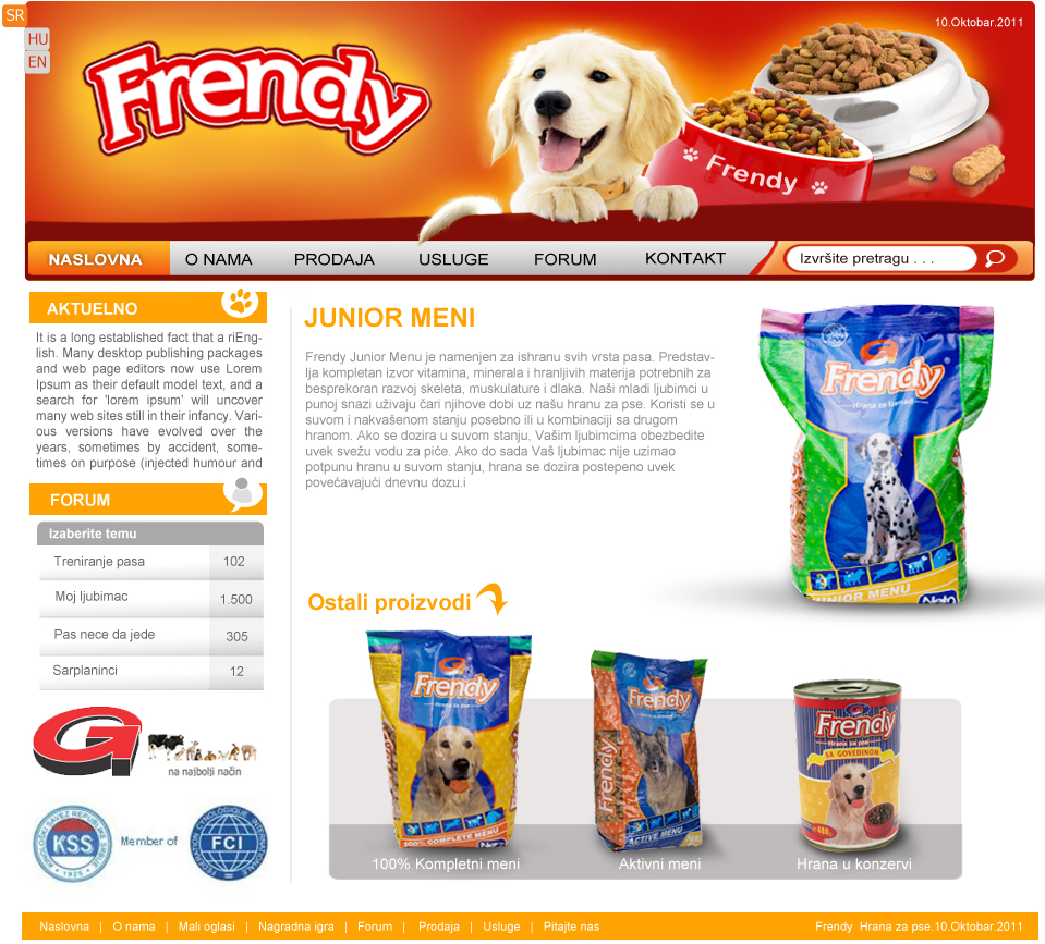 Frendy - website design